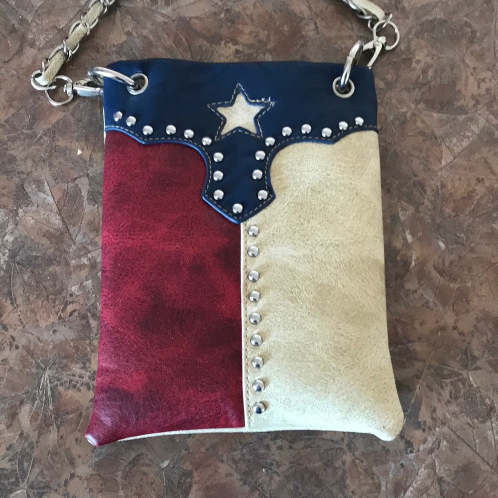 Vegan Leather star studded crossbody